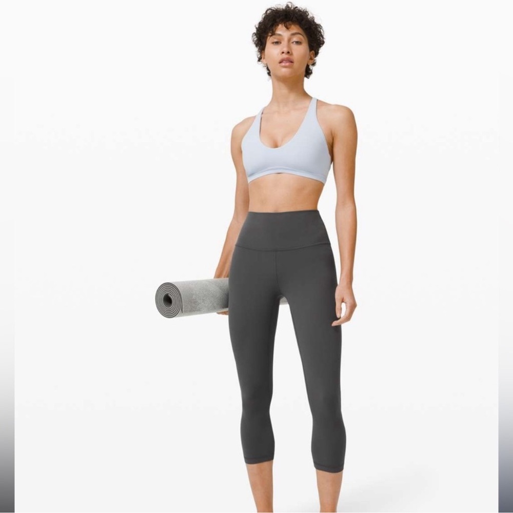 🖤 LULULEMON Align High-Rise Crop 21” – Graphite Grey – Size 8 (NWT) 🖤